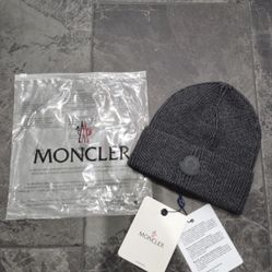 Grey Logo Grey Moncler Beanie Unisex