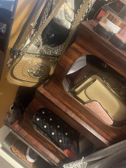 Cross Over Gold Purse
