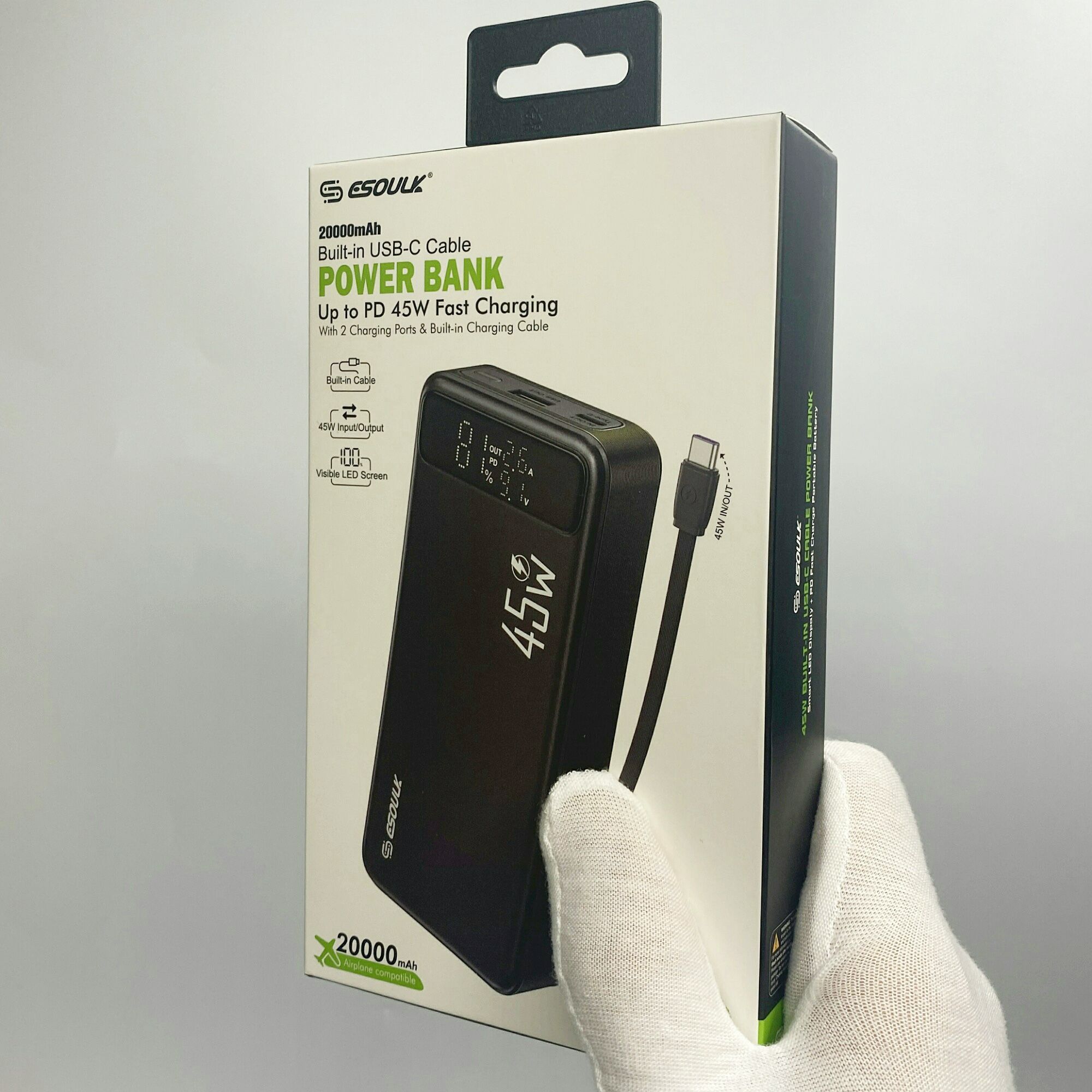 Esoulk 20000mAh PD 45W Power Bank