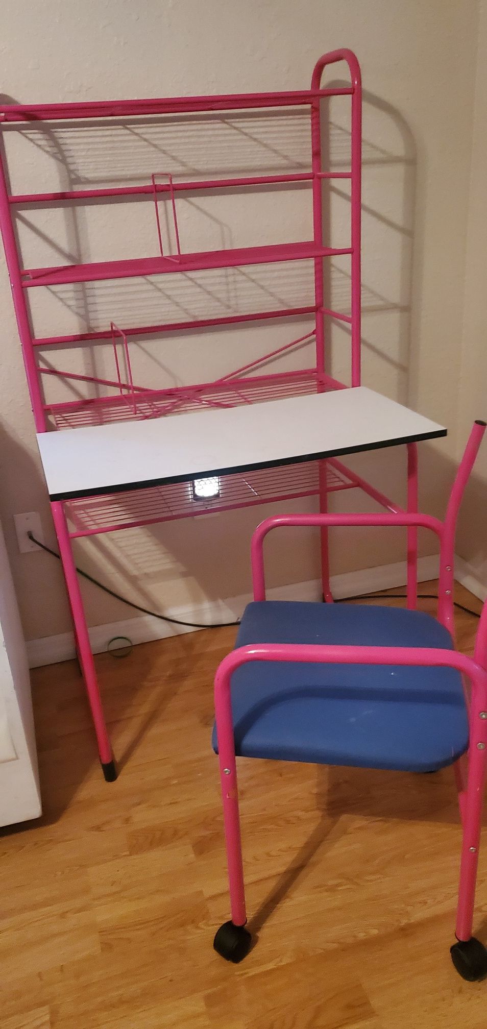 Metal Desk & Chair