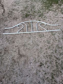 Vintage White metal headboard