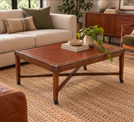 **DELIVERY AVAILABLE** Vintage 1930s Ferguson Brothers Worthmore Leather Inlay Coffee Table