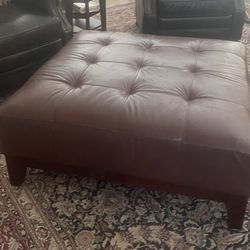 Leather Ottoman