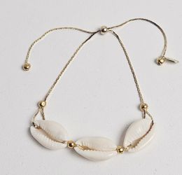 Shashi Caroline Shell Gold Tone Bracelet