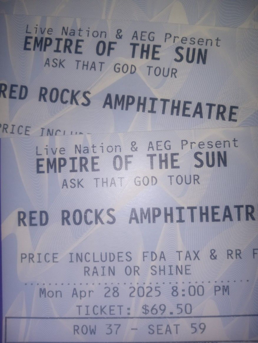 Empire Of The Sun Tickets