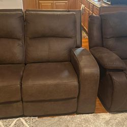 3 Set: Brown  Sofa , Loveseat , Chair 
