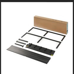 Best Price Mattress 16 Inch Metal Platform Bed Frame, Heavy Duty Steel Slats, Black, Queen