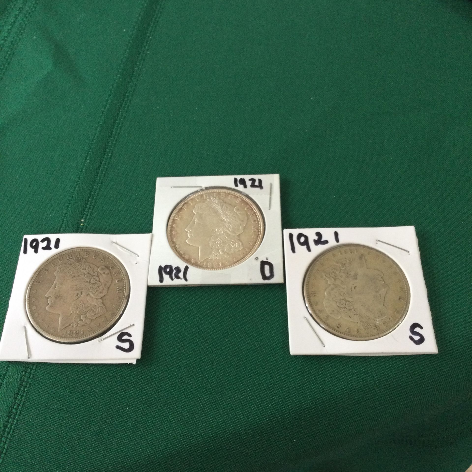 SILVER SALE. MORGAN SILVER DOLLARS 105.00