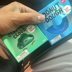 Glitter cloud and donut dough sensory toys