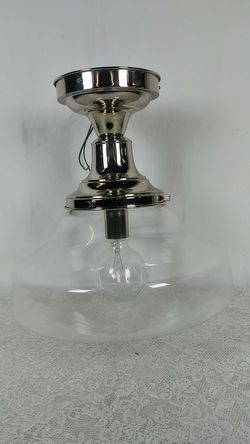 Glass hanging light