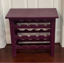 Vintage Upcycled Wooden 12 Bottle Wine Rack Side Table 12”x24”& 22.5” tall just $10
