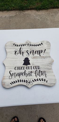 Rustic Wedding Decorations - Snapchat Filter Sign
