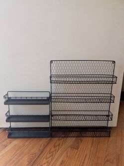Large and medium wall spice rack organizer