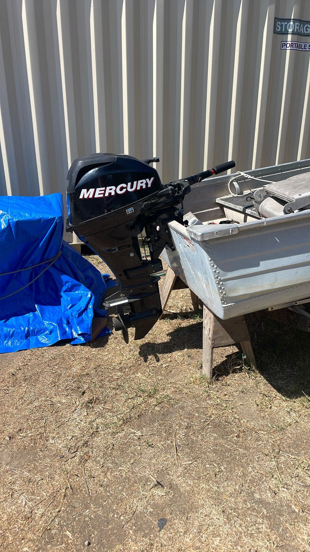 14 Feet Aluminum Boat and Trailer V  Itual Long Shaft 15mp