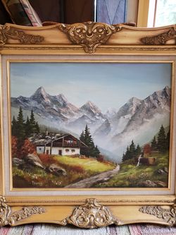 Beautiful oil on stretched canvas "LOCATION GRAHAM WA" "CASH ONLY NO SHIPPING" ..... READ FULL AD