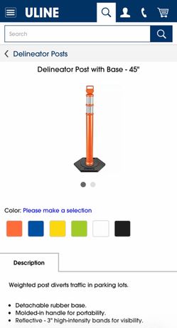 Traffic Delineators with Bases – 45” – Excellent Condition