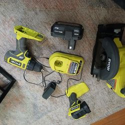 Ryobi Skill Saw Light And Drill 