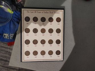 Indian Head Pennies From From Years 1890 To 1909 In Order