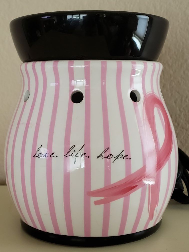 Scentsy "Love, Life, Hope" Breast Cancer Warmer - NWOB/Retired Pc