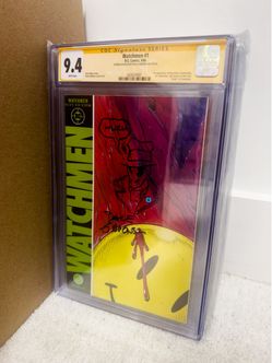 Watchmen #1 CGC 9.4 - Signed & Sketch by Dave Gibbons