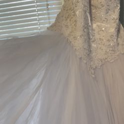 Princess Wedding Dress Size 14w David Bridal 