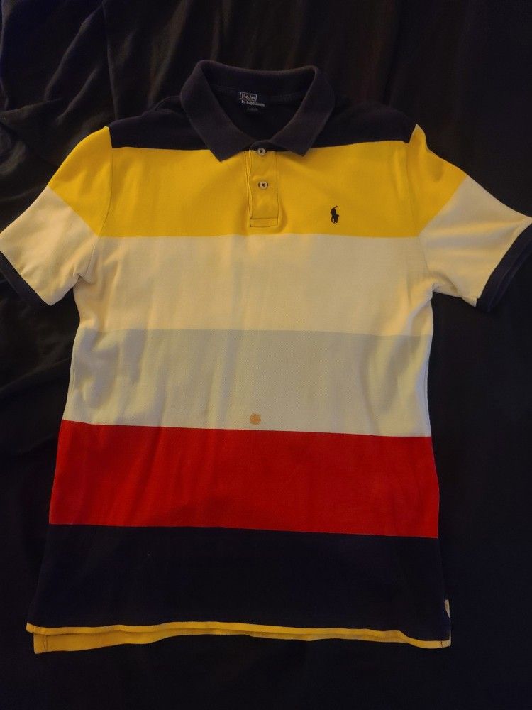 Polo by Ralph Lauren Kids Shirt | Small Horse Logo | Multicolored Striped | XL