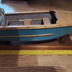 HAND MADE MODEL BOAT * REAL WOOD