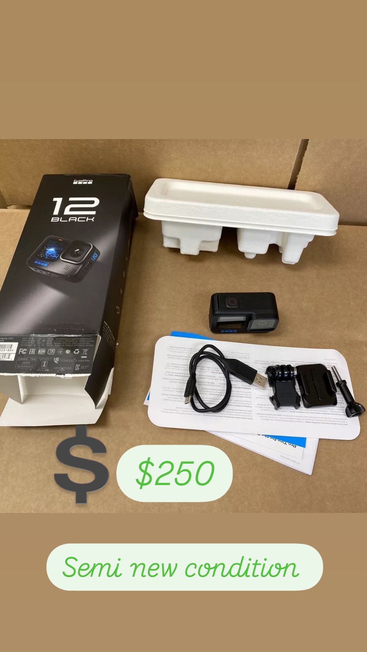 GoPro HERO12 Black Semi New Condition