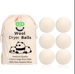 XL Organic Wool Dryer Balls – Bag Of 6 Each (New)