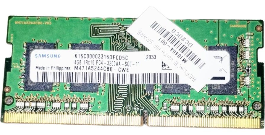 Samsung 4GB 1Rx16 PC4-3200AA-SC0-11 SO-DIMM RAM module,