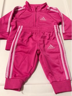 Adidas Pink Tracksuit- Pink Size 3 months