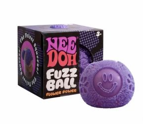 Needoh Fuzzball Flower Power Purple