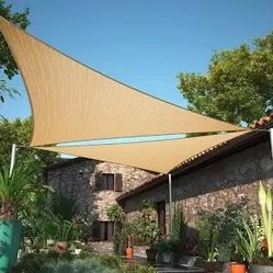 NEW Patio Awning Sun Shade Canopy Top Sail 12x12x17 Feet Triangle Sunshade