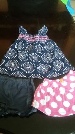 Vestido, falda y short talla 3-6 meses