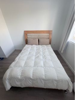 Queen bed frame and mattress