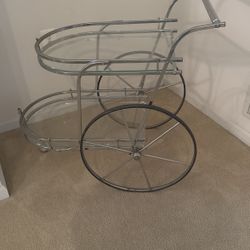 Mid Century Rolling Bar Cart