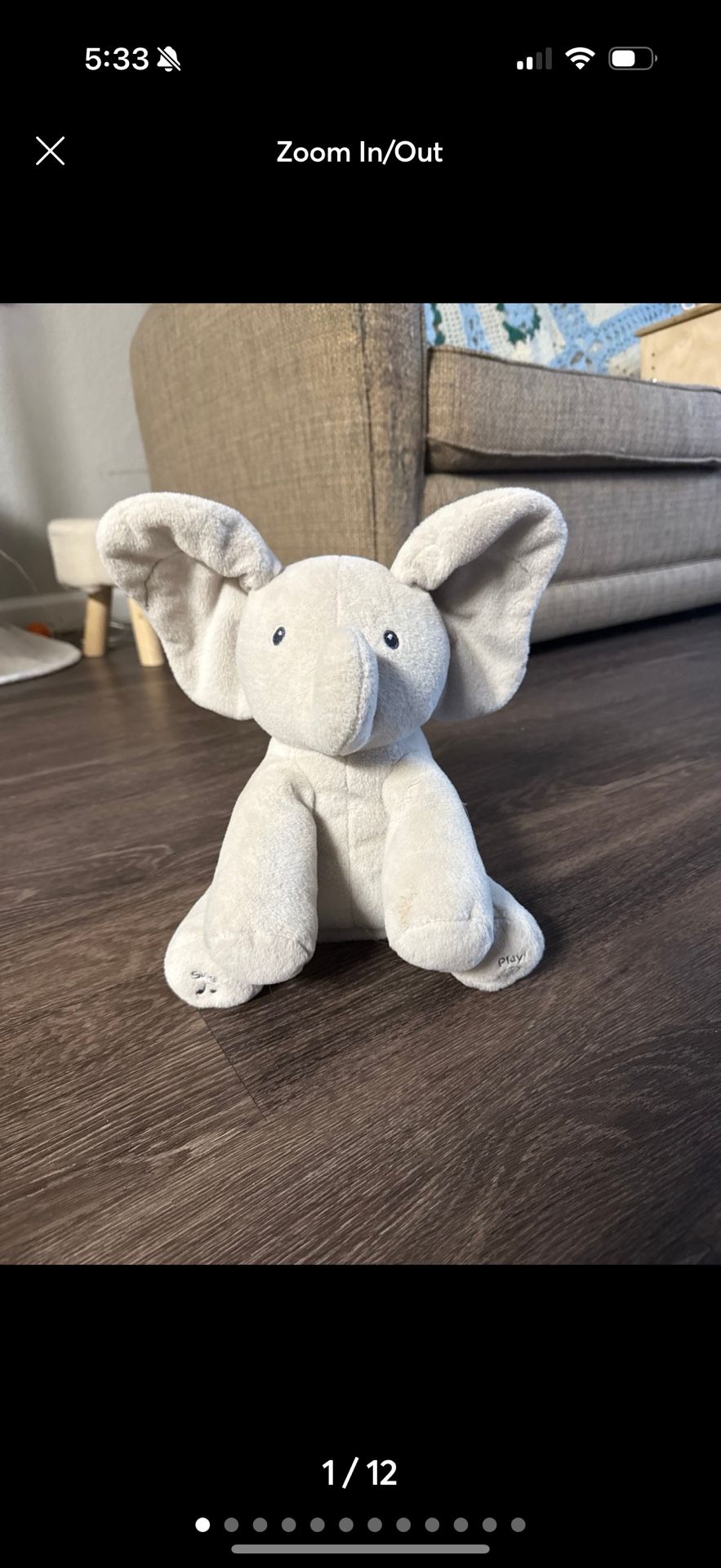 Baby Flappy the Elephant Musical Plush