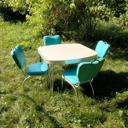 Retro Formica Table With Four Chairs