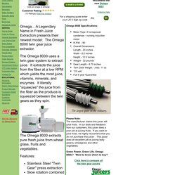 Omega, juicer, tear gear twin gears