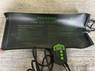 VIVOSUN Seedling Heat Mat, Thermostat, and LED Grow Lights
