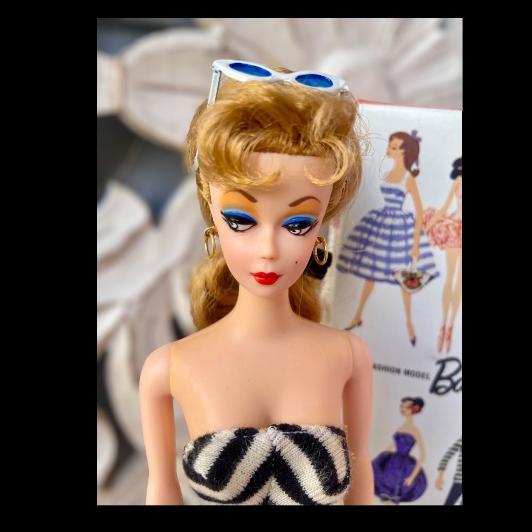 1993 Reproduction #1 Ponytail Barbie Doll w/ Opened Box & Accessories