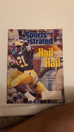 1991 Sports Illustrated Desmond Howard Michigan Heisman Vintage Football Magazine
