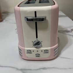 Retro 2-Slice Toaster, Pink Toaster 