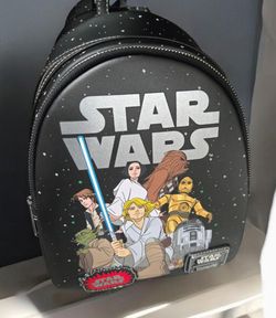 Disney Parks Star Wars Glow-in-the-Dark Loungefly Mini Backpack New with Tags