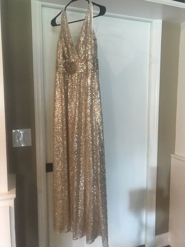 Gold Maternity Dress Holiday Glam Altered To Fit Size 4 Maternity