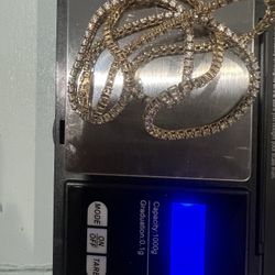 14k Yellow Gold diamond Chain 9.75 CTW
