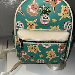 Bioworld Pikachu And Evee Backpack And Wallet 