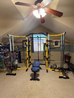 Gym equipment squat rack weights