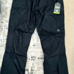 Men’s REI Co-op Rainier Full-Zip Rain Pants L Tall Black