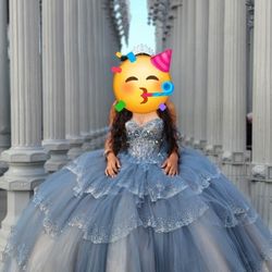 Dusty Blue Quinceañera Dress